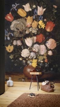 Fotobehang Bouquet of flowers in an earthenware Vase