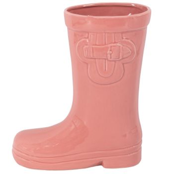 Aardewerk vaas regenlaars roze