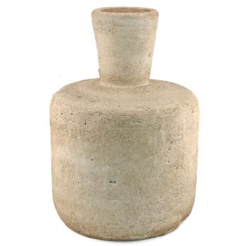 Aardewerk vaas beige