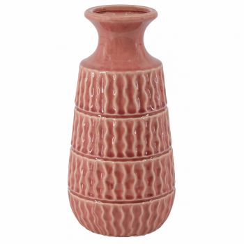 Aardewerk vaas Aztec roze 