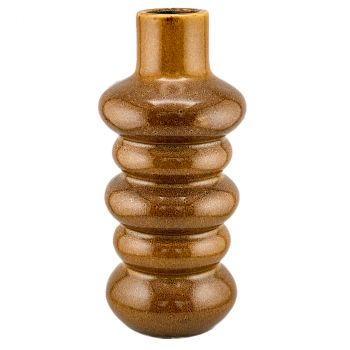 Aardewerk pebbles vaas oker