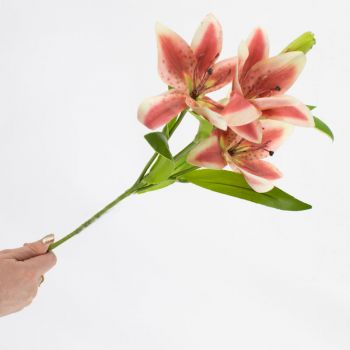 Kunstbloem lelie roze