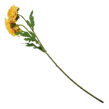Kunstbloem chrysant geel
