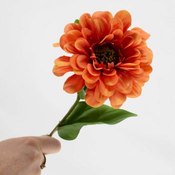 Kunstbloem Zinnia oranje