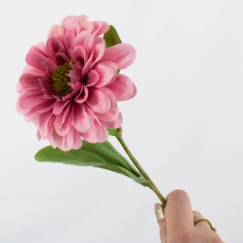 Kunstbloem Zinnia roze