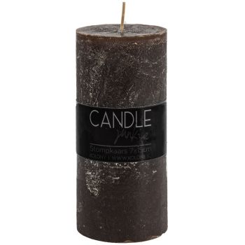 Candle Junkie stompkaars bruin