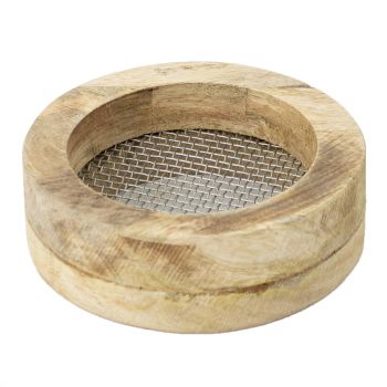 Houten amberrasp rond blank