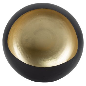 Vaas / kandelaar 'Egg' zwart met goud