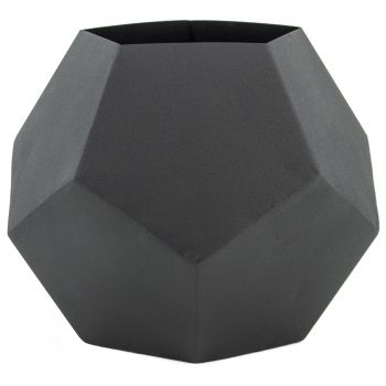 Vaas metaal geometrisch zwart