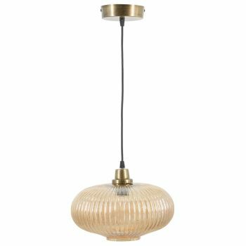 Hanglamp glas roest goud