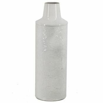 Metalen vaas white marble