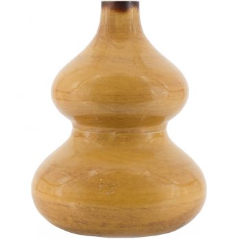 Metalen vaas spheres mustard