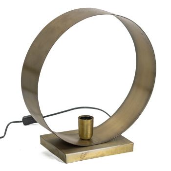 Bureaulamp metaal cirkel goud