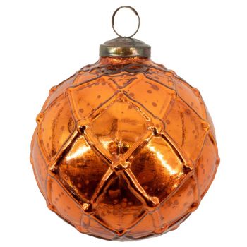 Glazen kerstbal copper