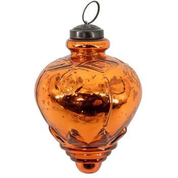 Glazen kerstbal copper