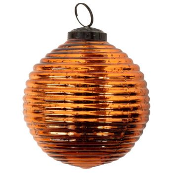 Glazen kerstbal copper