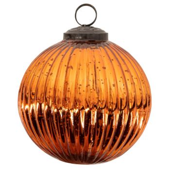 Glazen kerstbal copper