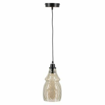 Hanglamp glas smoke/zwart