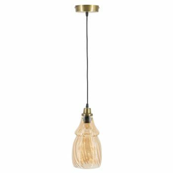 Hanglamp glas roest/goud