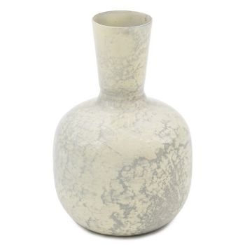 Vaasje metaal white marble