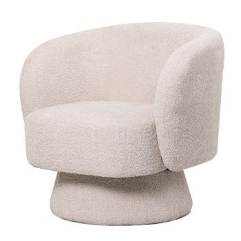 Draaifauteuil Esmee in teddy zand