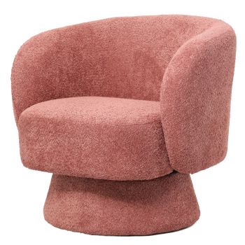 Draaifauteuil Esmee in teddy pink
