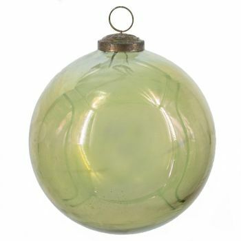 Glazen kerstbal oil green