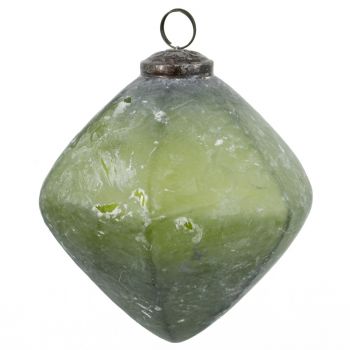 Kerstbal glas matt green 