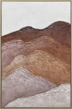 Schilderij handgeschilderd bergen abstract
