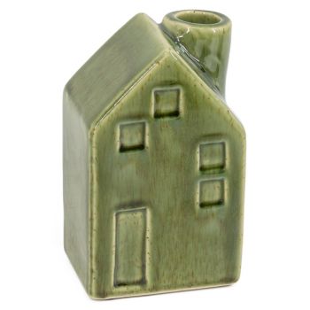Aardewerk huisje basil/groen