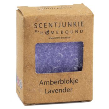 Amberblok in doosje ´Lavender´