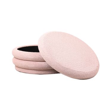 Poef Feline in stof bouclé roze 