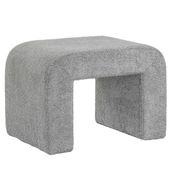 Hocker Emmy in bouclé grijs 