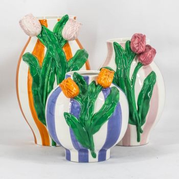 Vaas tulpen stripes