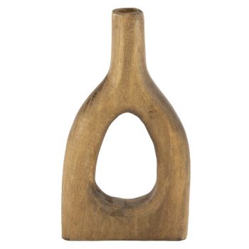 Houten donut vaas walnut