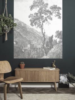 Behangpaneel Engraved tree