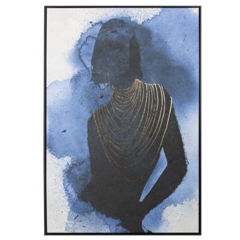 Schilderij abstract vrouw goudfolie