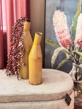 Metalen vaas Contemp mustard