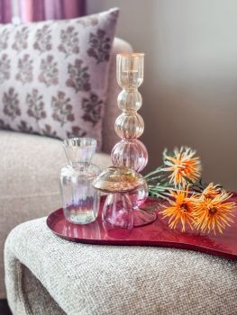 Glazen paddenstoel two-toned