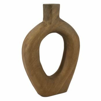 Houten donut vaas walnut