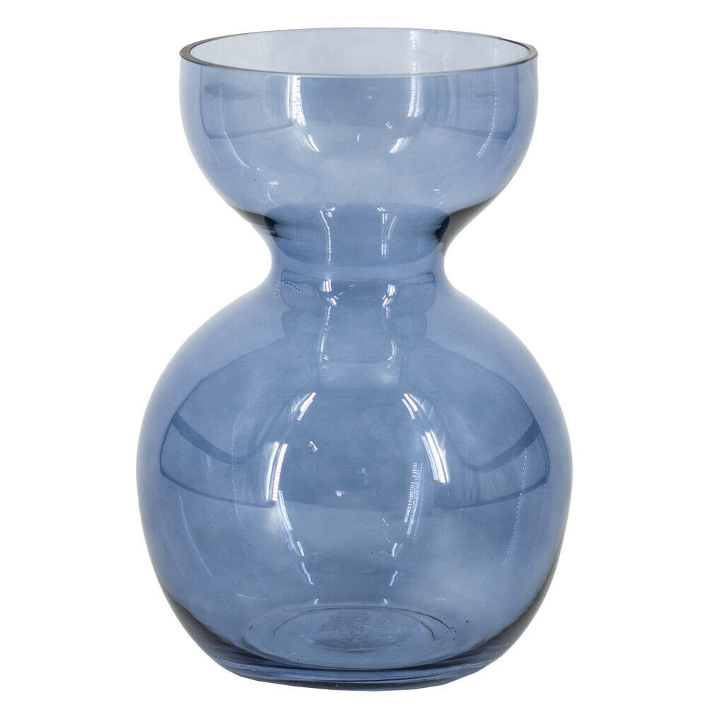 DAVOS1 Modern elegant vase in deep blue quality glass